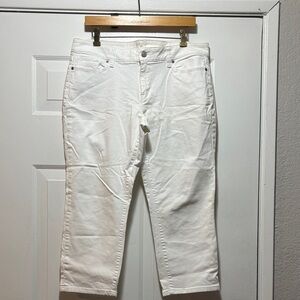 LOFT Women's White Crop Denim Capris